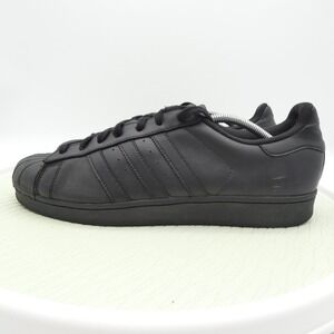 Adidas Superstar Foundation AF5666 Mens 12 Casual Shoes Black Leather Sneakers